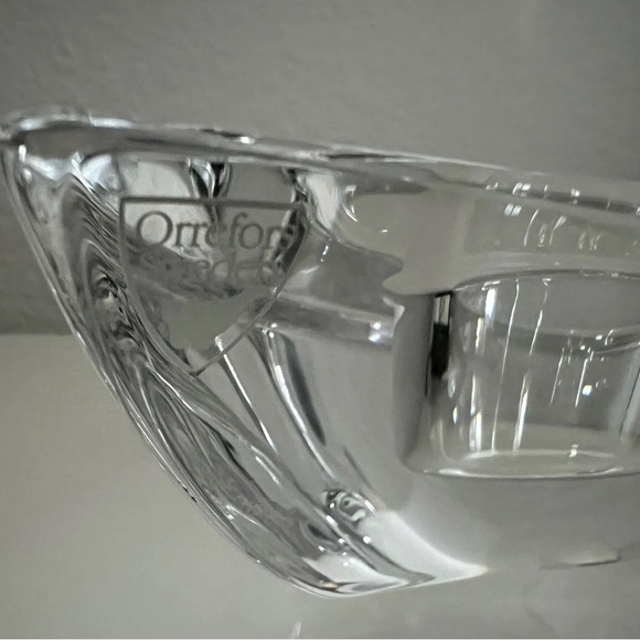 Orrefors Crystal Sweden Teardrop Candle Holder Martti Rytkonen Signed w Sticker - Picture 4 of 10